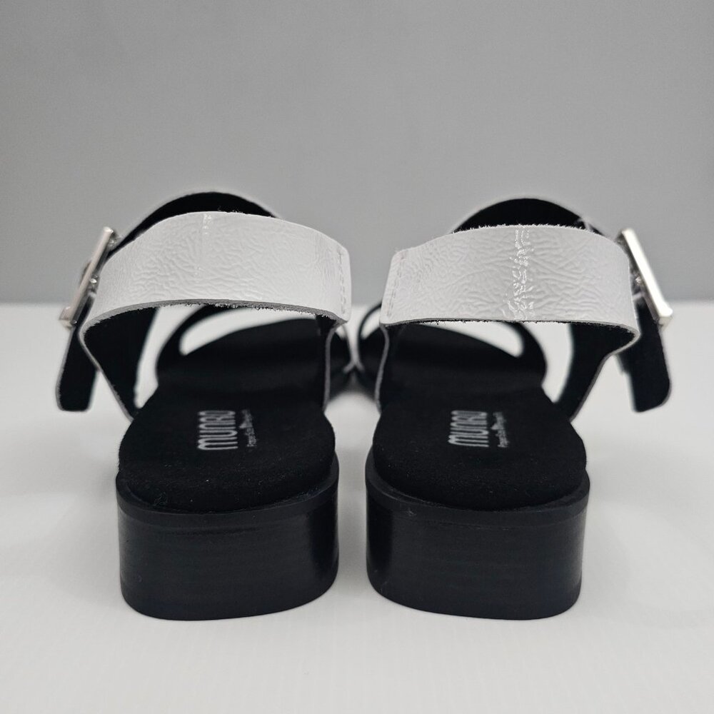 Munro Meena Sandal White Patent Leather Comfort Cushioned Walking Womens 9.5 - Picture 9 of 14